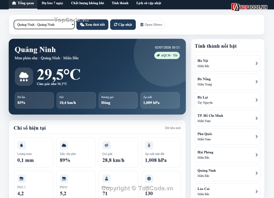 app dự báo thời tiết,thời tiết,Dự báo thời tiết